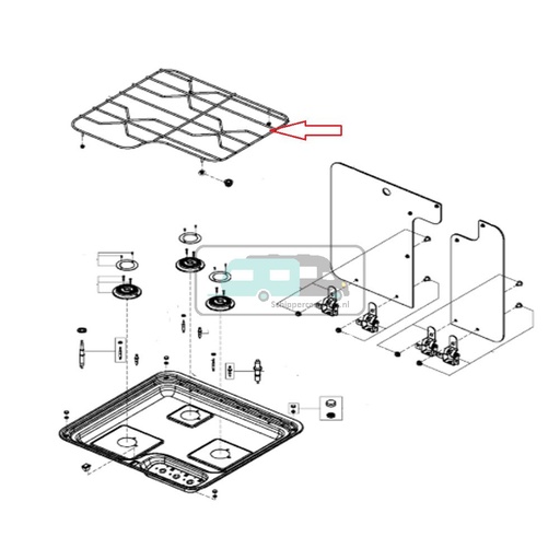 [OCS_1133660] Dometic CE09- DF Hymer rooster verchroomd