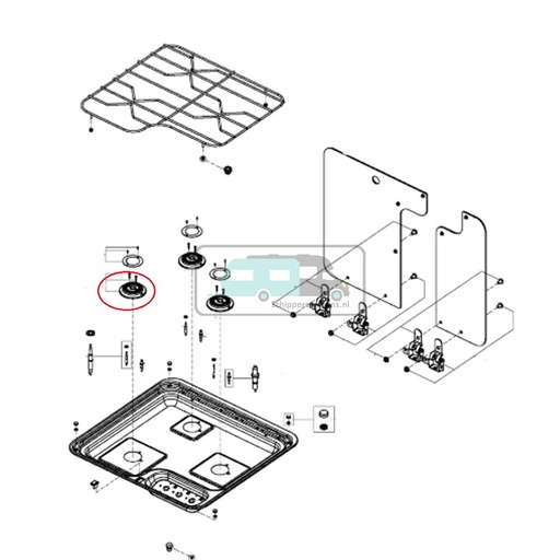 [OCS_1133662] Dometic CE09-DF Hymer Branderkop Schroeven