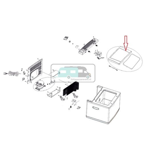 [OCS_1133690] Dometic Deksel Koelbox C40 Compleet