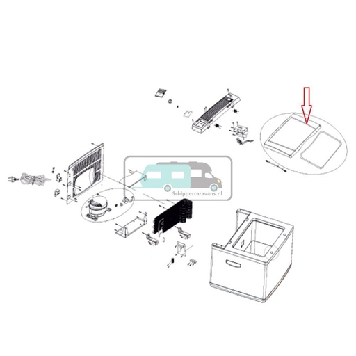 [OCS_A0030655] Dometic Deksel Koelbox C40 Compleet
