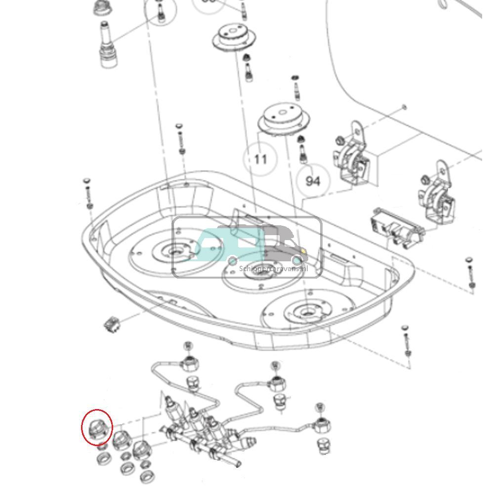 [OCS_A9903241] Dometic Draaiknop Kookplaat