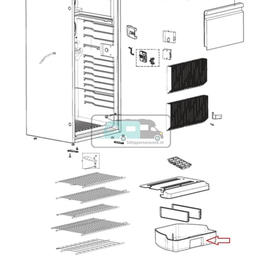 [OCS_A9904238] Dometic RML8555 Vershouder Transparant