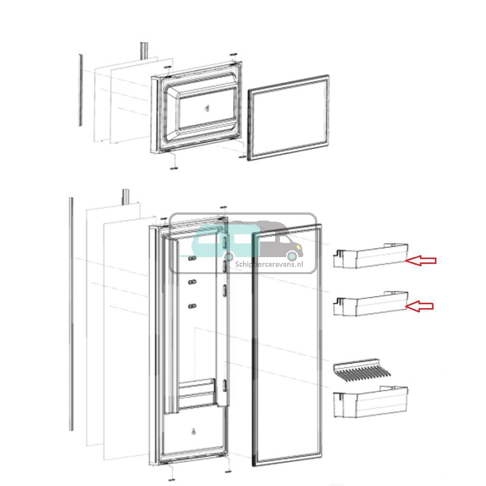 [OCS_A9903588] Dometic RM10.5 Deurbakje midden/ boven