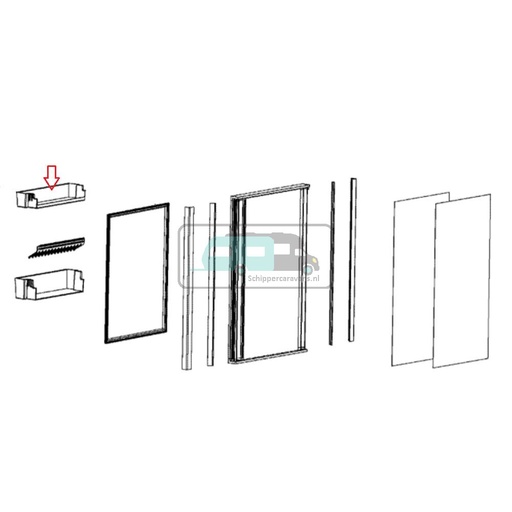 [OCS_1133749] Dometic RMS10.5 Deurbakje boven