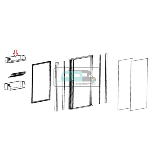 [OCS_A0025478] Dometic RMS10.5 Deurbakje boven