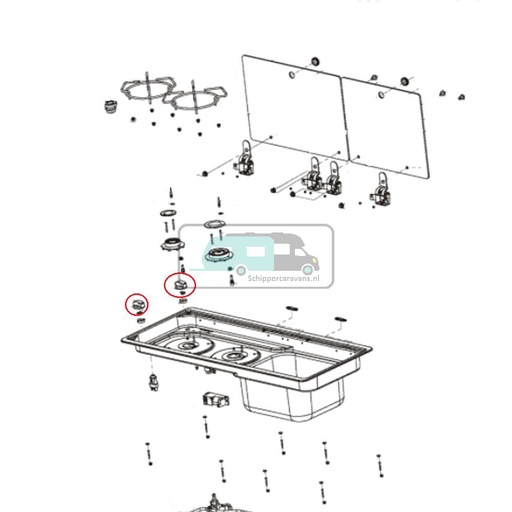 [OCS_1133768] Dometic Draaiknop MO9722 Zilver Zwart