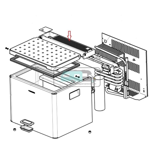 [OCS_A0030320] Dometic Koelbox ACX3 40G Ventilatierooster