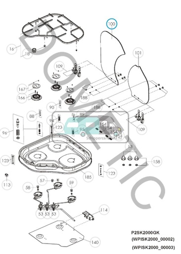 [OCS_A0030299] Dometic Glasplaat Rechts EK2000