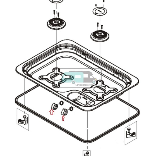 [OCS_A0030296] Dometic Draaiknop Kookplaat CE99 ZF