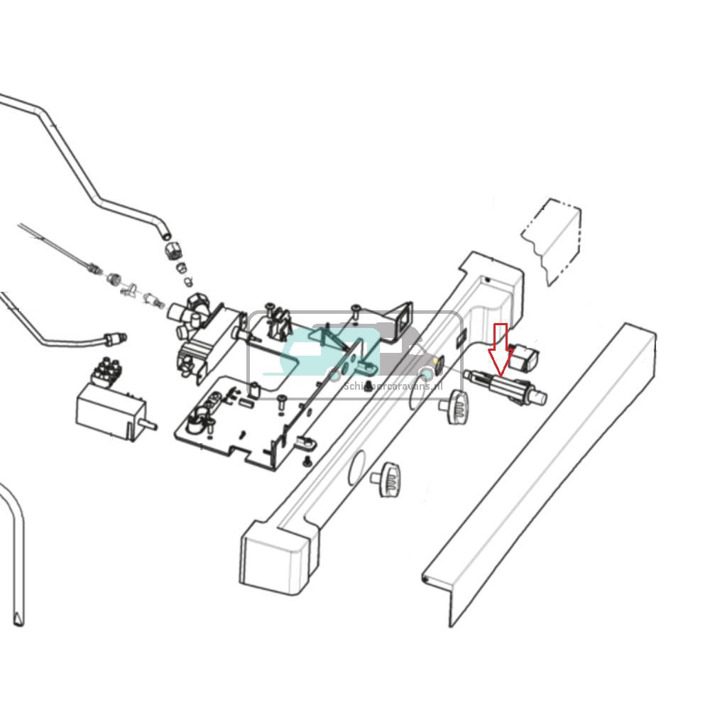 [OCS_A9906836] Dometic Piezo Ontsteker Zilver