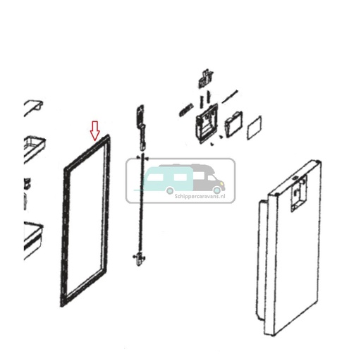 [OCS_1133816] Dometic CRX80 Deurdichting Rubber