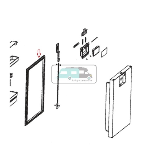 [OCS_A9903329] Dometic CRX80 Deurdichting Rubber