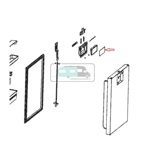 [OCS_1133817] Dometic CRX80 Handvat Afdekplaat RVS
