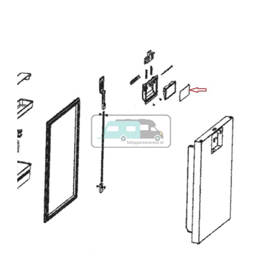 [OCS_A0030661] Dometic CRX80 Handvat Afdekplaat RVS