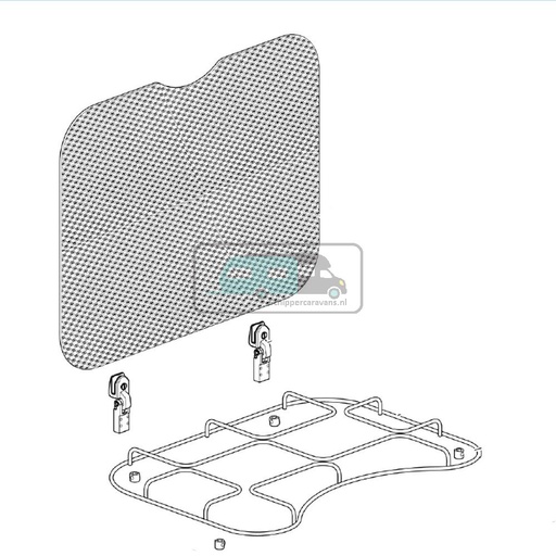 [OCS_1141027] Thetford Hob 340/ 345 Glasplaat 