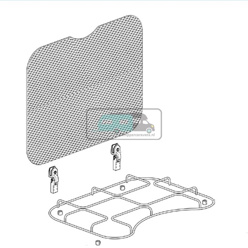 [OCS_A0028430] Thetford Hob 340/ 345 Glasplaat 