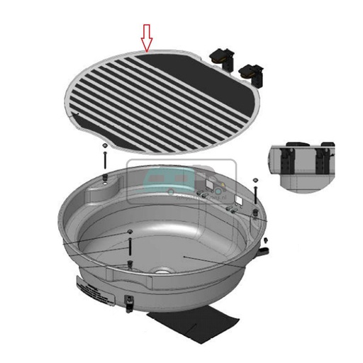 [OCS_1141062] Thetford Spoelbak Glasplaat Rond