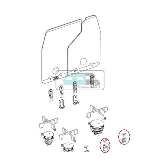 [OCS_A0028420] Thetford Kookplaat Topline 260 Glasdopjes