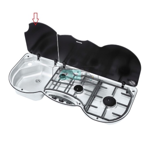 [OCS_A0028449] Thetford Glasplaat Spoelbak 353