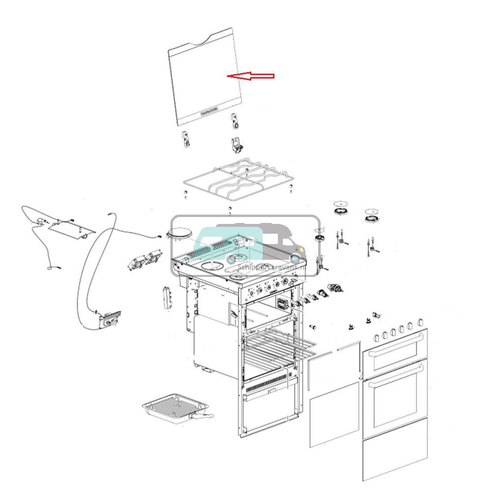 [OCS_A0017550] Thetford Fornuis Glasplaat Aspire