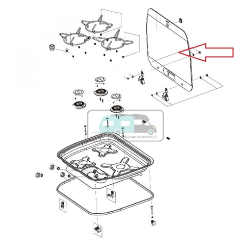 [OCS_1141107] Dometic Glasplaat Gascomfoort