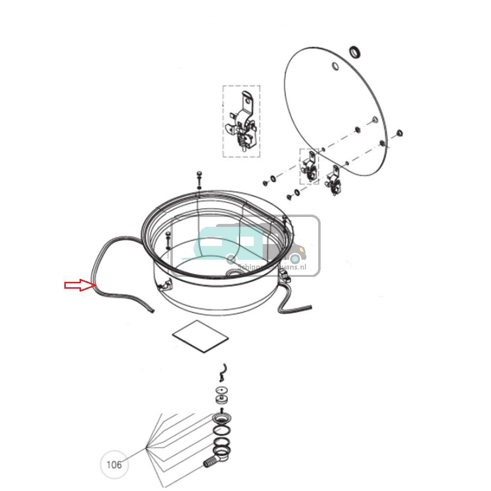 [OCS_A0030580] Dometic Spoelbak Profielafdichting