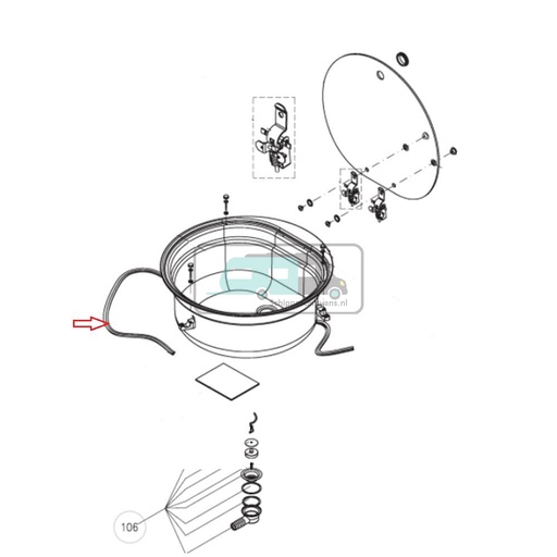 [OCS_1141135] Dometic Spoelbak Profielafdichting