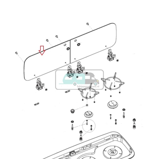 [OCS_1141146] Dometic Glasdeksel Links MO9209