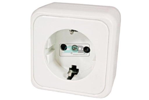 [OCS_A0034670L] Contactdoos Enkel 230V Opbouw Wit