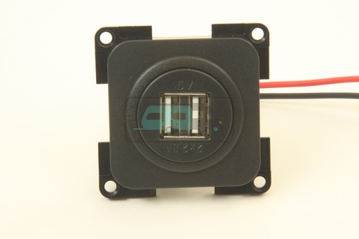 [OCS_1144053B] Presto Contactdoos 2x USB Lader 12V Inbouw S-10.000 Zwart