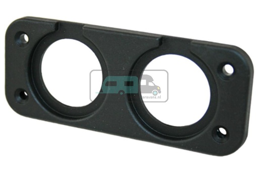 [OCS_1144218B] Power Line Afdekraam 2-Vaks Inbouw Zwart