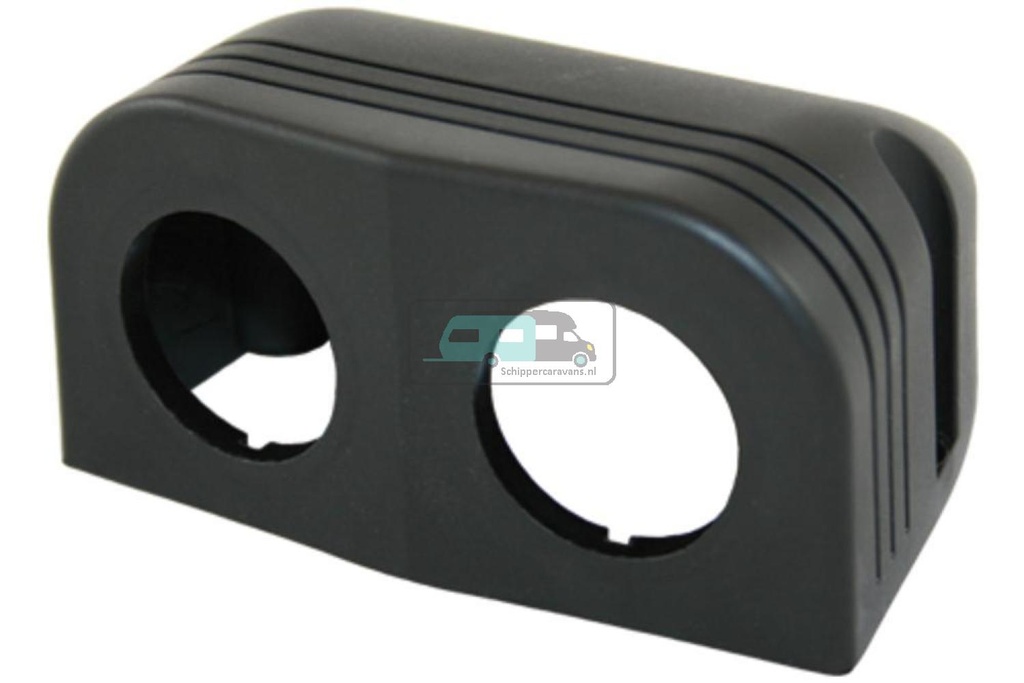 [OCS_A0005157L] Power Line Afdekraam 2-Vaks Opbouw Zwart