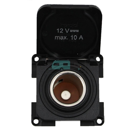 [OCS_A0033651L] Presto Contactdoos 12V S-30.000 Zwart Klapdeksel