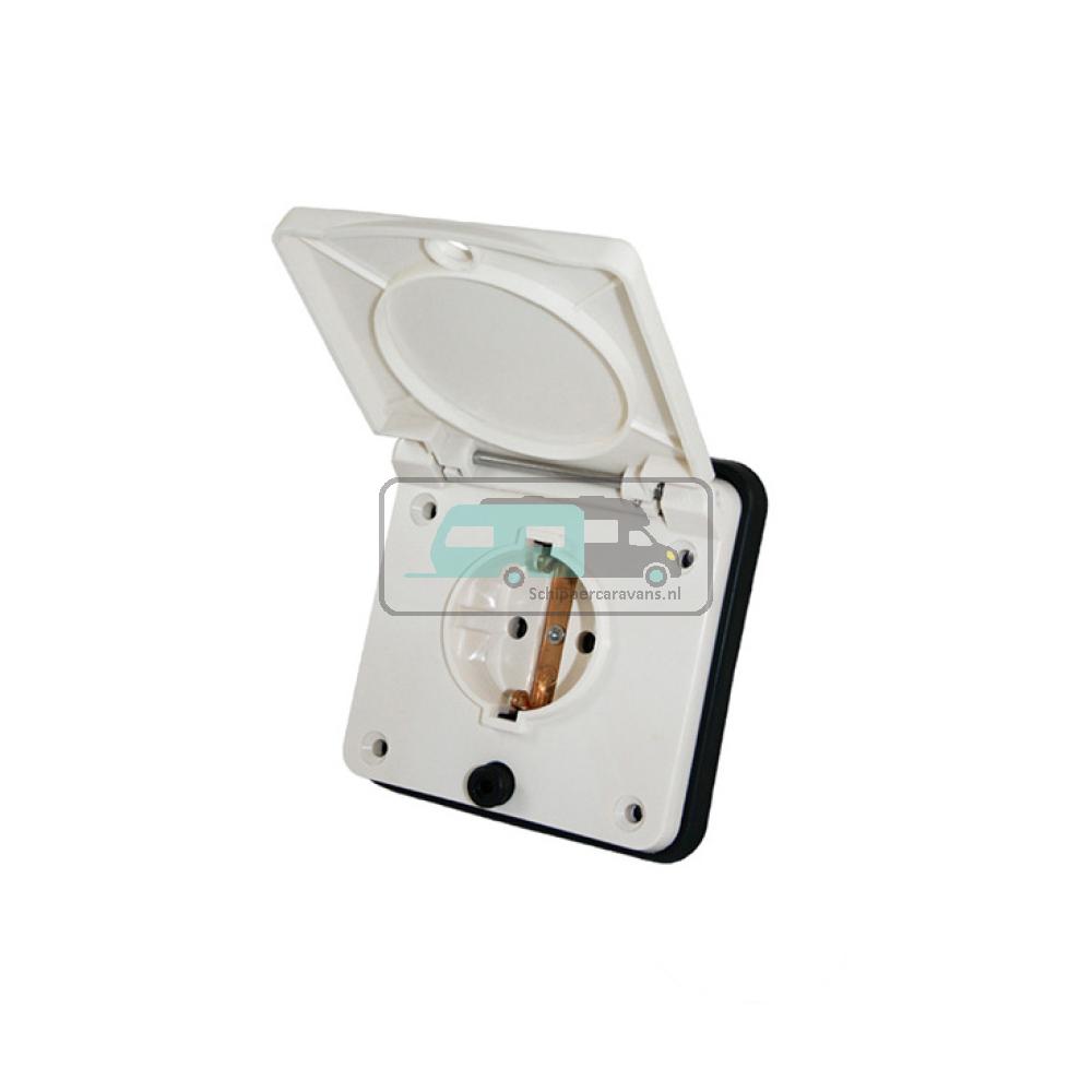 [OCS_A0034669] Inbouwstekkerdoos Randaarde 230V Wit