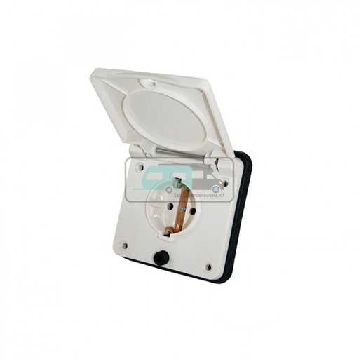 [OCS_1148003] Inbouwstekkerdoos Randaarde 230V Wit