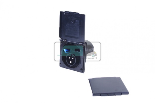 [OCS_1148025] Inbouwstekkerdoos CEE Vierkant Zwart