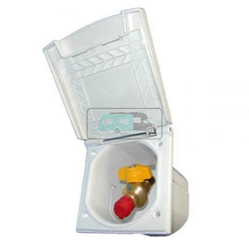 [OCS_1152012] Gasinbouwdoos Vierkant met Gaskraan Wit