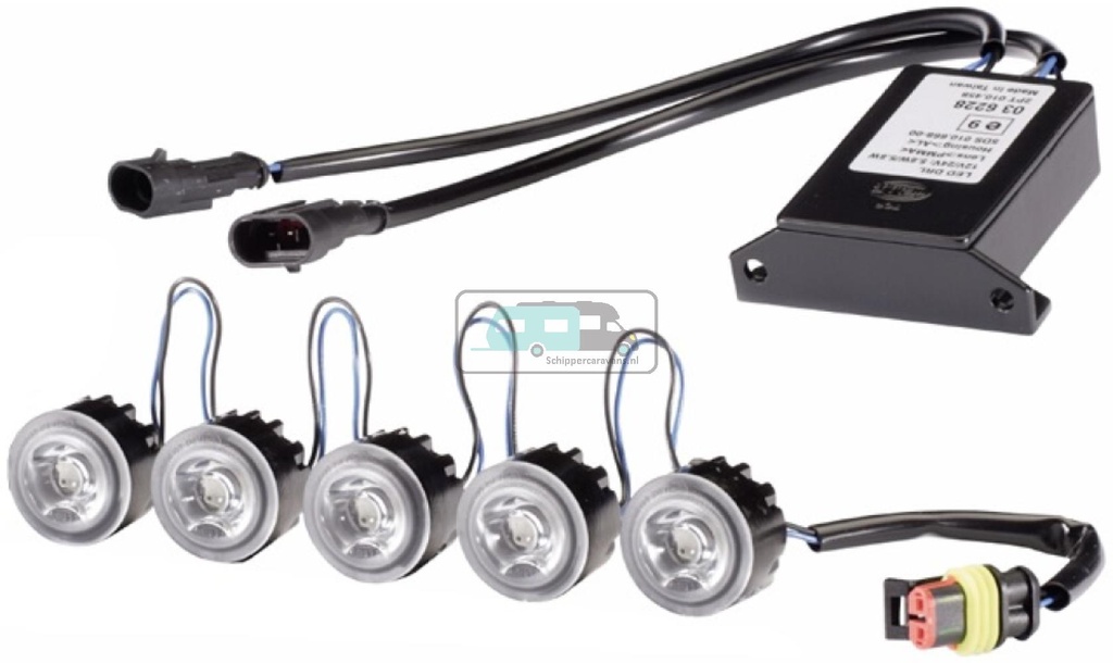 [OCS_A0034965] Hella Dagrijverlichtingsset LEDayFlex 5 LEDs 12/24V
