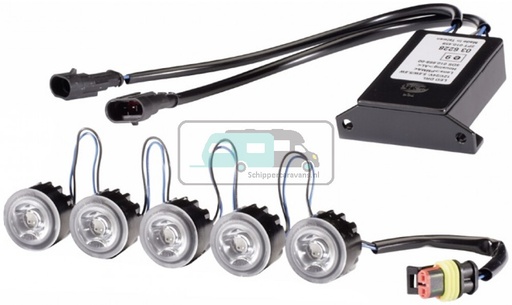 [OCS_1172010] Hella Dagrijverlichtingsset LEDayFlex 5 LEDs 12/24V