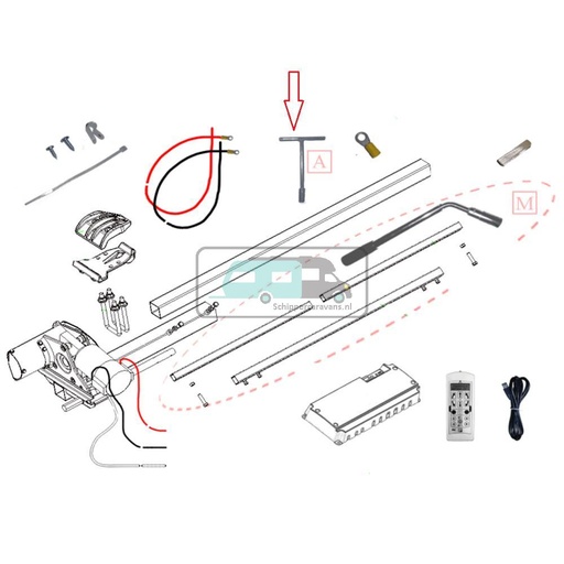 [OCS_A0032534] P1 Opzetmotor Noodsleutel