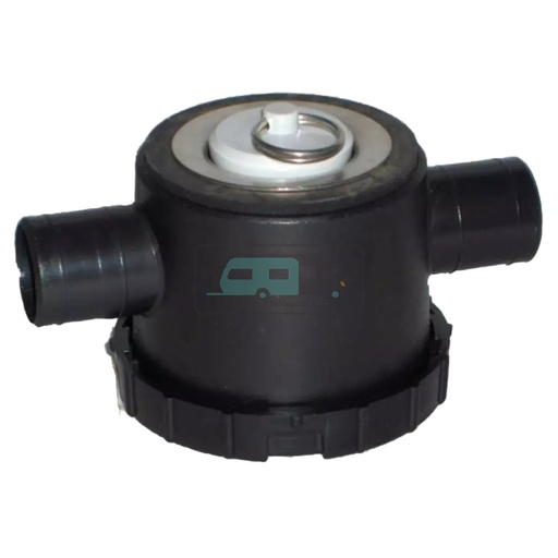 [OCS_1608033B] Reich afvoerplug zwart 33 mm met 2 aansl.