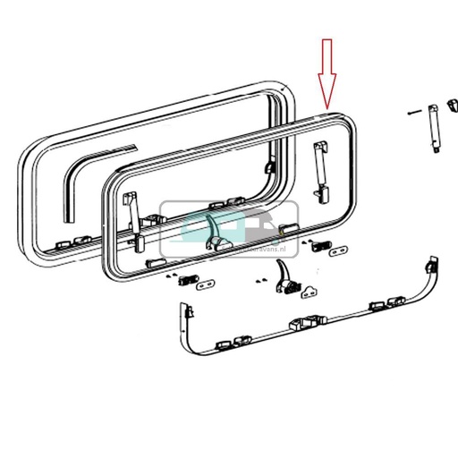 [OCS_A0027524] Dometic SZ7 Raam Centrale Vergrendeling 40x65cm
