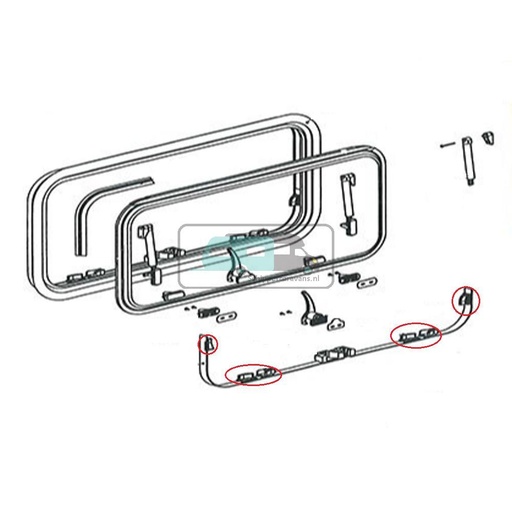 [OCS_A0026172] Dometic S7 Vergrendelingblok Raamuitzetter