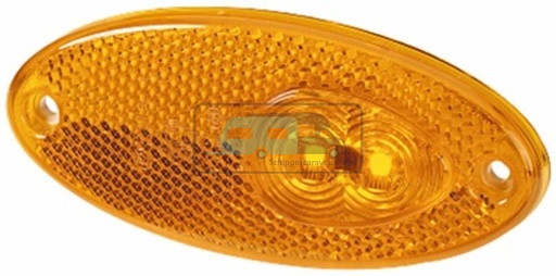 [OCS_1809030B] Hella Zijmarkering LED met Reflector Ovaal Opbouw Oranje