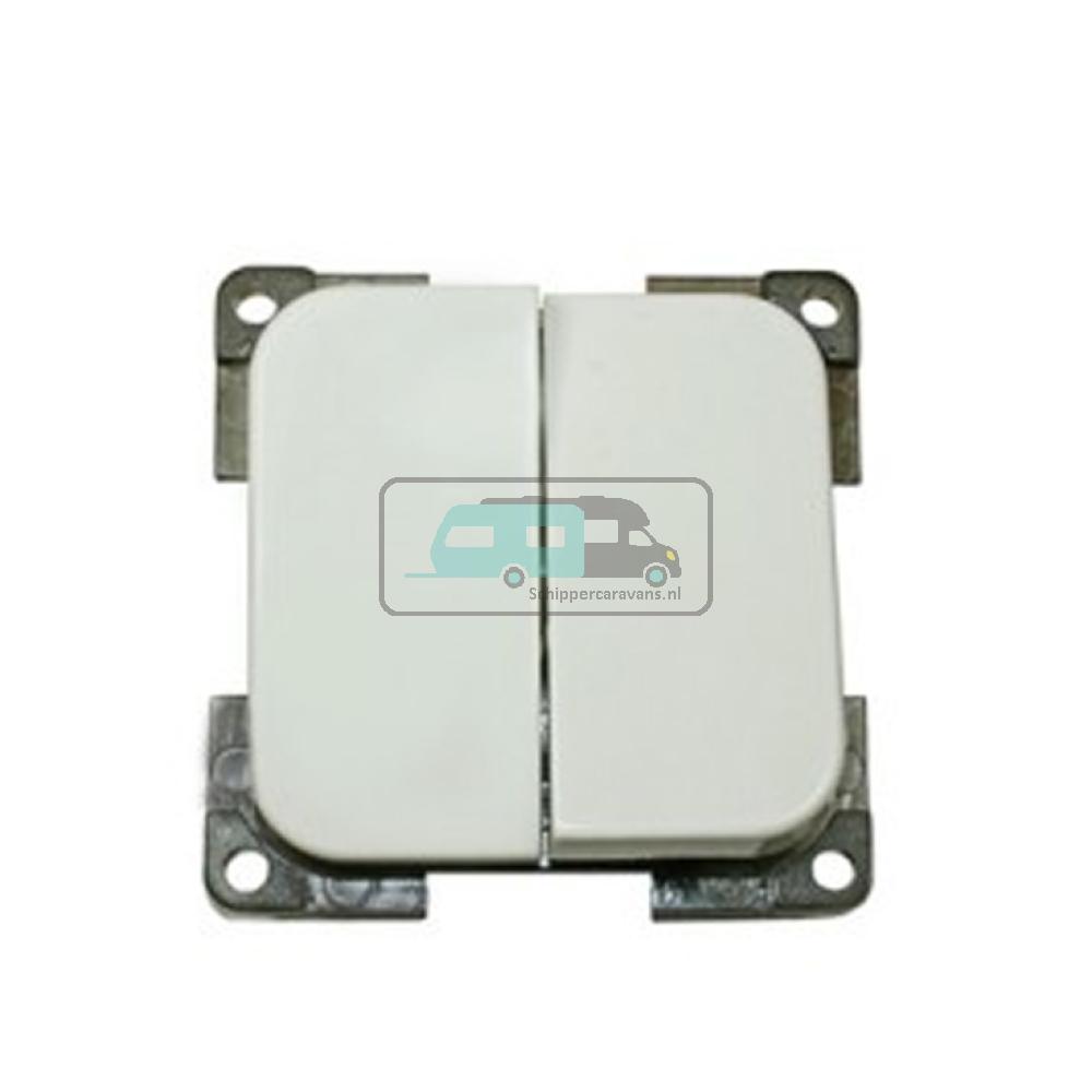 [OCS_A0033662L] Presto Wipschakelaar Dubbel Inbouw Wit S-10.000