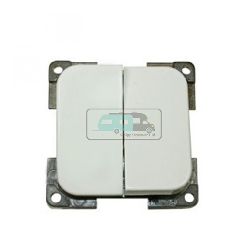 [OCS_1902024B] Presto Wipschakelaar Dubbel Inbouw Wit S-10.000