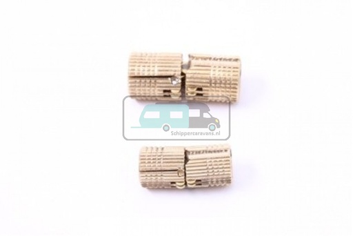 [OCS_1903041B] Cylinder scharnier 12mm koper à 2 st.