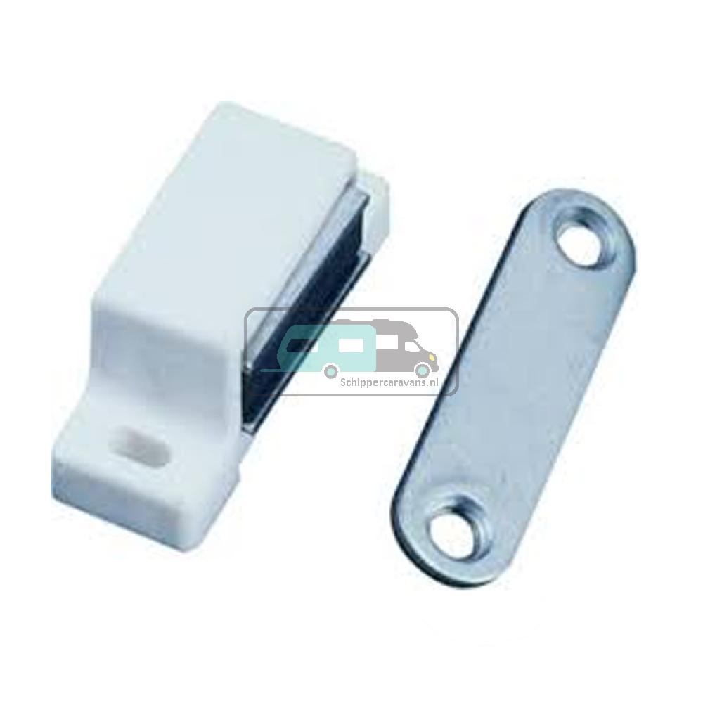 [OCS_A0034854L] Magneetsnapper Kunststof Wit 46x15 4kg 2st.