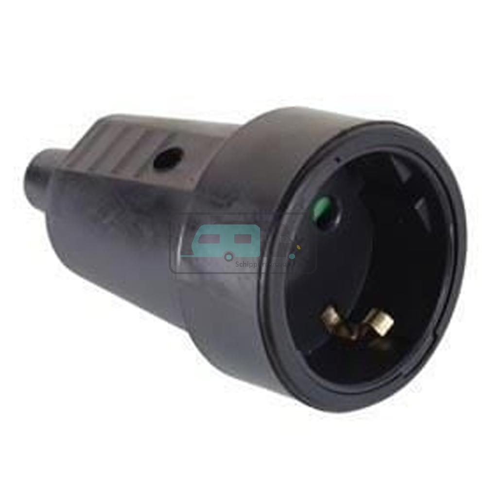 [OCS_A0006920L] Contra stekker randaarde neopreen zwart