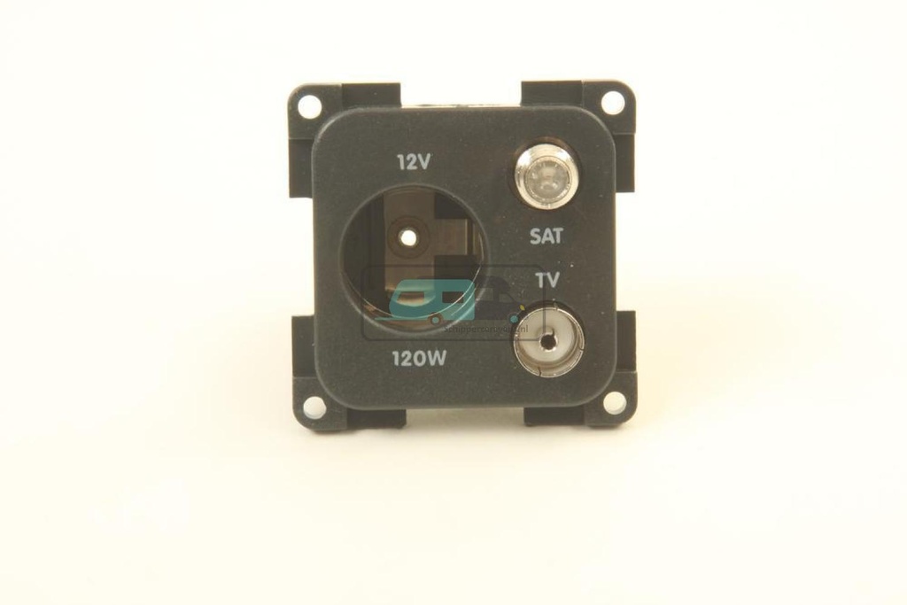[OCS_A0006223L] Presto Contactdoos 12V+TV+SAT Inbouw S-20.000 Zwart
